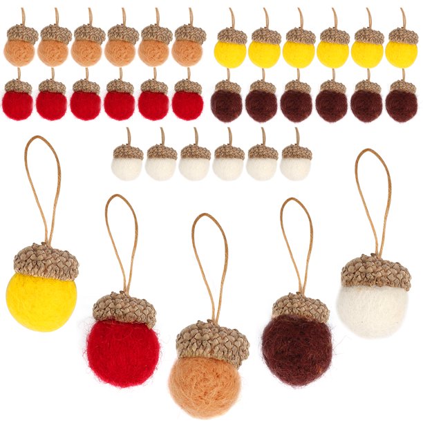 Adornos De Bellota De Fieltro Guirnalda De Bellota De Lana Adornos Colgantes Rústicos Para La Decoración Del Hogar Minnieouse HA037572-00