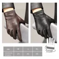thumbnail image 4 of Guantes De Piel Sin Forro De Cabra Para Hombre, Negro, 4 of 6