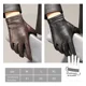 thumbnail image 4 of Guantes De Piel Sin Forro De Cabra Para Hombre, Negro, 4 of 6