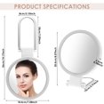 thumbnail image 3 of MesaSe Lighted Makeup Mirror 30X Magnifying Mirror with Light and Adjustable Brightness Hanging and Handheld Mirror with Handle Portable Travel 1000mAh Rechargeable Magnified Makeup Mirro, 3 of 10