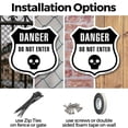 thumbnail image 3 of Danger Skull Symbol Do Not Enter 12 inch X 12 inch Shield-Shaped Rust-Free Aluminum Metal Sign Weather Resistant Made in the USA, 3 of 6