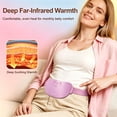thumbnail image 4 of Comfytemp Heating Pad for Period Cramps, Cordless Wearable Menstrual Belly Belt with FIR Heat & Abdominal Massager, 3 Vibration Modes for Women, Purple, 4 of 6