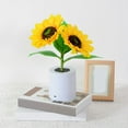 thumbnail image 4 of Lámpara de girasol: luz nocturna LED recargable con simulación de girasol, decoración para dormitorio, mesita de noche y luz ambiental, 4 of 4