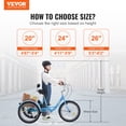 thumbnail image 2 of VEVOR Triciclos para adultos, triciclos para adultos de 7 velocidades, bicicletas de tres ruedas de 24 pulgadas, bicicleta de crucero de acero al carbono con canasta y asiento ajustable, 2 of 9