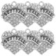 thumbnail image 1 of Heart Charm Rhinestone Jewelry Making Charms for Bracelet Necklace Earrings 6Pcs, 1 of 5
