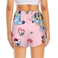 thumbnail image 2 of Lsque Bluey Printed Women's Running Shorts with Liner Pockets,Elastic Quick Dry Workout Athletic Gym Yoga Shorts,Womens High Waist Shorts-Large, 2 of 9