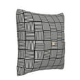 thumbnail image 3 of LNWH Black Minimalist Lines Throw Pillow Covers, Square Soft Linen Decorative Pillow Cases, 16"x16", 3 of 8