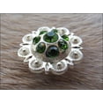 thumbnail image 4 of Set Of 4 Western Screw Back Concho Green Berry Crystals Cowgirl 1 Inch, 4 of 4