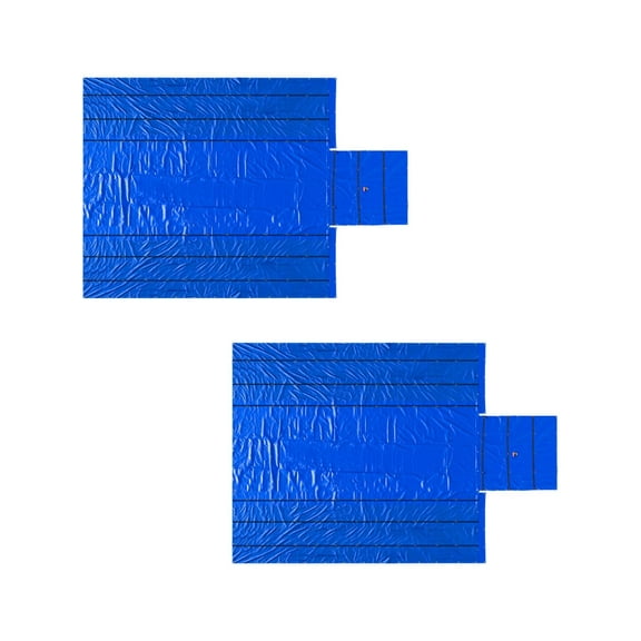 Airbag/Parachute 2 Pack Fabric Blue Ultra Light Lumber Tarp 24' x 27' (8' Drop) - 14 Oz Vinyl Lumber Tarps for Flatbed Truck & Trailer