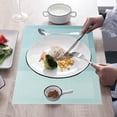 thumbnail image 4 of Rectangular PVC Placemats Set of 1, Heat Resistant Woven Table Mat for Dining Room Kitchen Western Style Dinner Party Decor, 4 of 6