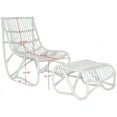 thumbnail image 3 of Safavieh Shenandoah Indoor/Outdoor Mid-Century Rattan Accent Chair, White, 3 of 6