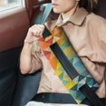 thumbnail image 2 of Graffiti Art Seatbelt Pillow - Trendy Cushion for Chemo Port Patients | Adjustable & Removable Cover, 2 of 7