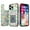 E, variant on For iPhone 14 PRO MAX Case Vegan Leather Side Button Wallet with Card Holder