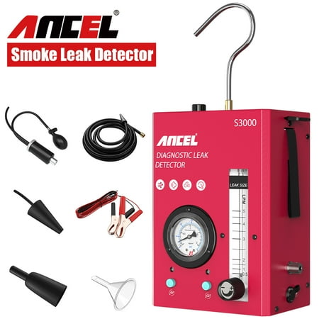 

Ancel Car Smoke Leak Detector Automotive EVAP Oil Pipeline Leak Locator 12V Vehicle SUV Pickup Trucks Turbo Vacuum Exhaust Cooling Fuel System Repair Diagnostic Tool with Pressure Gauge or not S3000
