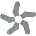 thumbnail image 4 of SERISIMPLE Bamboo Stretch Kids Ankle Sock Breathable Lightweight for Preschool Thin Soft Baby Socks 5 Pairs (Grey, 9-12 Years), 4 of 5