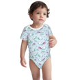 thumbnail image 3 of Balery Rabbit And Butterfly Pattern Baby Climbing Clothes Infant Bodysuit Cute Infant Bodysuit Baby Romper-9M, 3 of 7