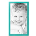 thumbnail image 2 of ArtToFrames 13" x 23" Aqua Picture Frame, 13x23 inch Green Wood Poster Frame (WOM-5186),  Pack, 2 of 7