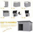 thumbnail image 6 of Bifanuo Waterproof Dog House, PP Material Indoor Outdoor Kennel with Ventilated Design & Sloping Roof for Small to Mediumrge Dogs, Easy to Clean Design Pet Shelter, Grey,32.1" L x 25.1" W x 24" H, 6 of 8
