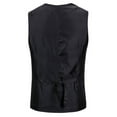 thumbnail image 4 of Vest for Men, Sleeveless Solid Color Medieval Button Front with Fake Pockets, Polyester-Elastane Blend, Black, Size L, 4 of 4