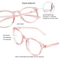 thumbnail image 2 of Blue Light Blocking Glasses, 2 Pack Computer Reading Glasses for Anti Eyestrain，Stylish Oval Frame, Anti Glare(Clear Pink + Champagne, +1.25 Magnification), 2 of 6
