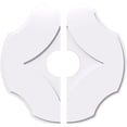 thumbnail image 1 of Ekena Millwork CMP18PL2-04000 18 Po OD x 4 Po ID Carré Percival Architectural Grade PVC Médaillon de Plafond Contemporain - 2 Pièces, 1 of 1