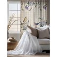 thumbnail image 4 of Sheer Curtains 72 Inches Long, Spring Flowers Semi Sheer Curtains Light Filtering Window Treatment, Vintage Floral Leaves Birds Pastoral Botanical Privacy Voile Drapes for Living Room 52x72 Inch, 4 of 7