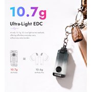WUBEN E2 Mini LED Keychain Flashlight, Multi-Light Source, Memory Function, USB-C Rechargeable EDC Flashlight for Outdoor Hiking Emergency