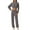 Gray, variant on Brondbend Women Track Suits 2 Piece Set Solid Crew Neck Long Sleeve Pullover Sweatshirt Suit Mid Elastic Waist Drawstring Jogger Sweatpants Loose Fit Fall Outdoor Workout Tracksuit,Black