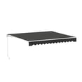 thumbnail image 6 of ALEKO 13' x 10' Black Manual Retractable Patio Awning Sunshade, 6 of 12