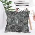 thumbnail image 2 of PiccoCasa 3D Satin Rose Flower Throw Pillow Cover Shells,Pure Cushion Covers for Couch Sofa,16" x 16" Grey, 2 of 7