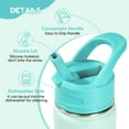 thumbnail image 4 of Fijinhom 12oz Kids Water Bottle with Straw, Stainless Steel, BPA-Free, Leak-Proof, Vacuum Insulated for School or Travel,Green, 4 of 7
