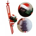 thumbnail image 4 of Christmas Hanging Decoration Santa Claus with Music Electric Climb Ladder Hanging Decoration Christmas Tree Decor Kids Gift Toys, 4 of 5