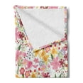 thumbnail image 2 of Daffodil Soft Flannel Fleece Throw Blanket, Mixed Plants and Wildflowers Blooms Pattern Tulips Daffodil Romantic Floral Art, Cozy Plush for Indoor and Outdoor Use, 50" x 60", Multicolor, by Ambesonne, 2 of 5