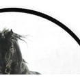 thumbnail image 4 of SKYSONIC Black Horse Runs in The SnowRound Area Rug Chair Couch Cover Area Rug for Bedroom Floor Sofa Living Room Non-Slip Home Decor 3 x 3 Feet, 4 of 5