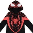 thumbnail image 5 of Marvel Spider-Verse Miles Morales Infant Baby Boys Zip Up Cosplay Coverall Infant to Little Kid, 5 of 5