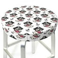 thumbnail image 3 of Adobk DOG IS WEARING PIRATE COSTUME Print Round Bar Chair Cushion Cover Velvet Stool Seat Pad with Foam Padding Non Slip Bottom Washable Elastic Edge for Kitchen Office-12 inch, 3 of 7