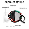 thumbnail image 4 of Palestine 2Pcs PU Leather Round Luggage Tags with Privacy Cover and Name ID Tag for Suitcase, Handbags, Backpacks, School Bags, 4 of 6