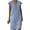 Blue, variant on Women's Casual Dress Solid Colour Ladies Short Sleeve Casual Dress Contemporary Everyday Comfort Breathable for All-Day Wear Blue XXL