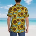 thumbnail image 6 of Xecao Sunflowers print Hawaiian shirt - a stylish short-sleeve button-down for men, perfect for casual beach and tropical outings., 6 of 9