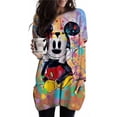 thumbnail image 2 of Camiseta de bolsillo con estampado de Mickey Mouse de Disney para mujer, top de manga corta, ropa de calle, divertida, Y2k, temporada de primavera y otoño de cara grande, 2 of 5