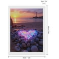 thumbnail image 2 of Diamond Art Kits for Adults - Heart Shaped Stones Glowing Sunset 5d Diamond Painting for Adults, Diamond Art for Adults Beginners, Frameless Diamond Painting Kits for Adults for Home Wall Decor, 2 of 7