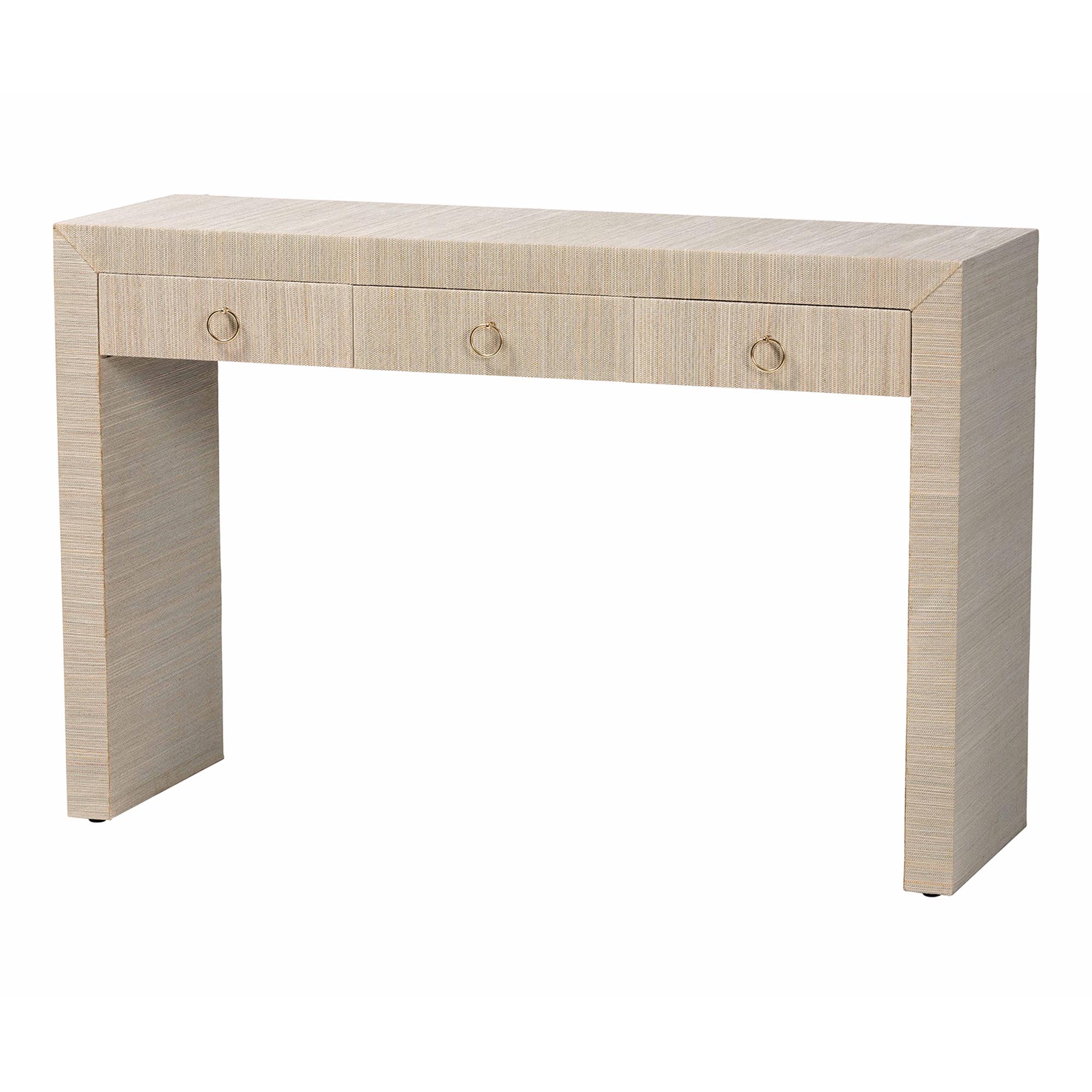 bali & pari Cielo Boho Console Table, 3-Drawer, Natural