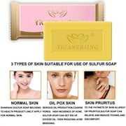 5Pcs Sulfur Soap Remove Acne Pimple Cleaning Pores Bath Soap Body Cleansing Soap