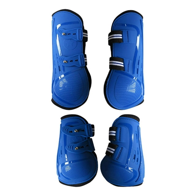 4 Uds botas de caballo soporte protector de pierna para saltar montar accesorios ecuestres azul XXL