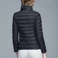 thumbnail image 5 of Bibifish Women's Down Jackets Lightweight Packable High Collar Zip Jackets Stain-Resistant Slim Fit Warm Winter Wear Portable Travel Coats, 5 of 5