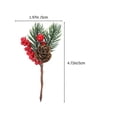 thumbnail image 2 of Pine Berry Decoration Red Berry Pine Branches Christmas Interior Decoration Multi Plastic Foam Material 15Pcs, 2 of 5