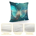 thumbnail image 4 of Fenyluxe Blue Dragonfly Throw Pillow Covers ,Glowing Pillow Cases Decorative Square Pillowcases for Home Bed Sofa Living Room Farmhouse Outdoor 20x20in, 4 of 5