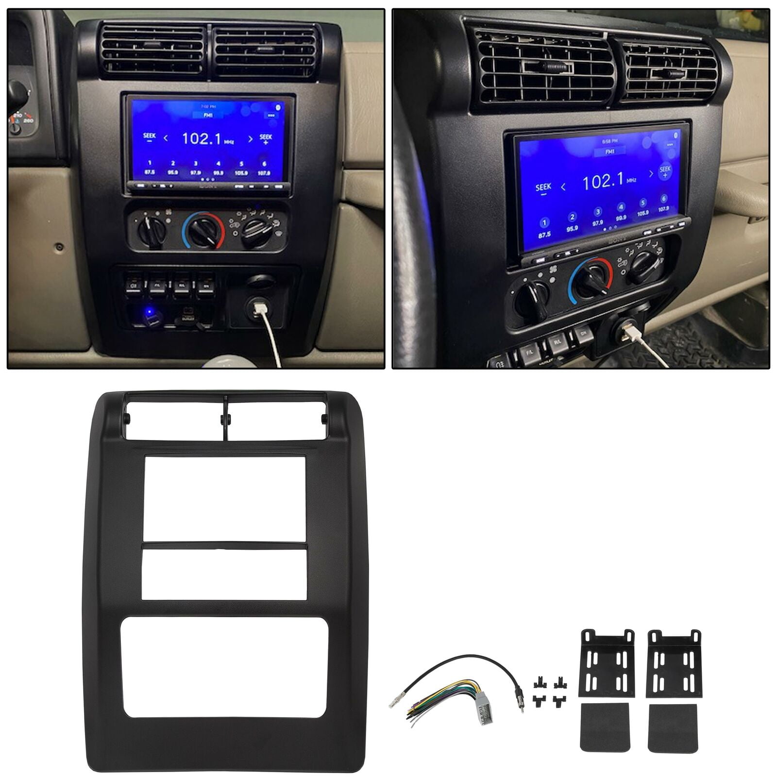 Jeep Tj Double Din Dash Kit