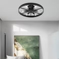 thumbnail image 3 of Rustic Industrial Wrought Iron Wheel Farmhouse Ceiling Lamp 6-Light Chandelier, 3 of 15