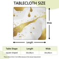 thumbnail image 2 of White Marble Gold Spot Pattern Square Fitted Tablecloth with Elastic Edge,Square Table Cover,Washable Elastic Table Cover for Home Kitchen Party Decor 34"x34", 2 of 6